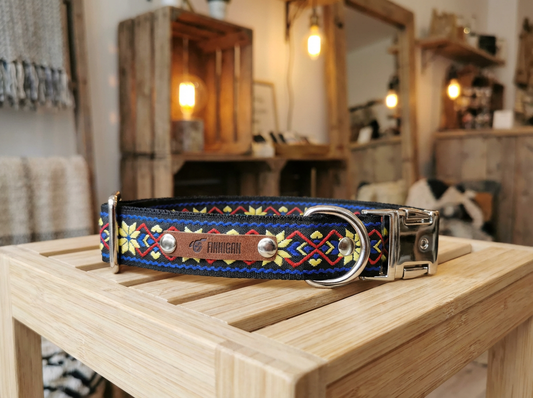 "Gold Star" Handcrafted, Dog Collar No.06